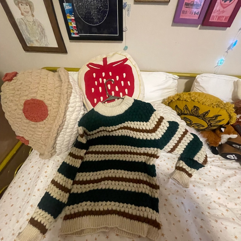 Vintage Irish Striped Knit Sweater